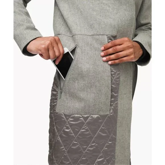 NWT LULULEMON Roam Far Wool Coat 10 Waterproof Primaloft Tech Quilted Bottom - Picture 4 of 6